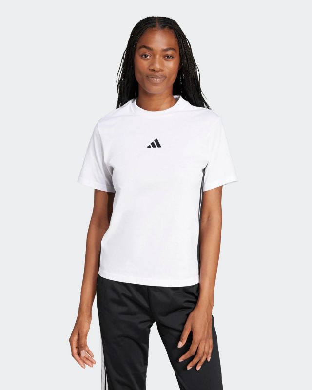 ADIDAS - T-SHIRT BIANCA DA DONNA ESSENTIAL IN COTONE -  JD0844