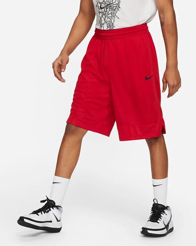 NIKE - Pantaloncini corti da uomo rossi in tessuto traspirante