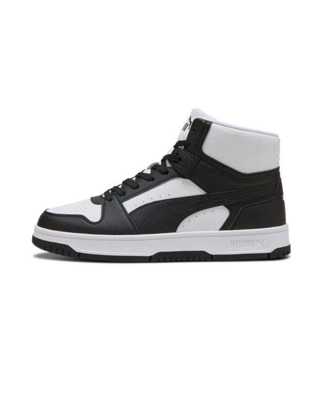 PUMA  - SNEAKERS ALTE REBOUND SLAM MID BIANCHE E NERE DA UOMO, 407168-02