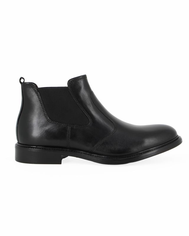 CLASS MAN - Beatles nero in VERA PELLE