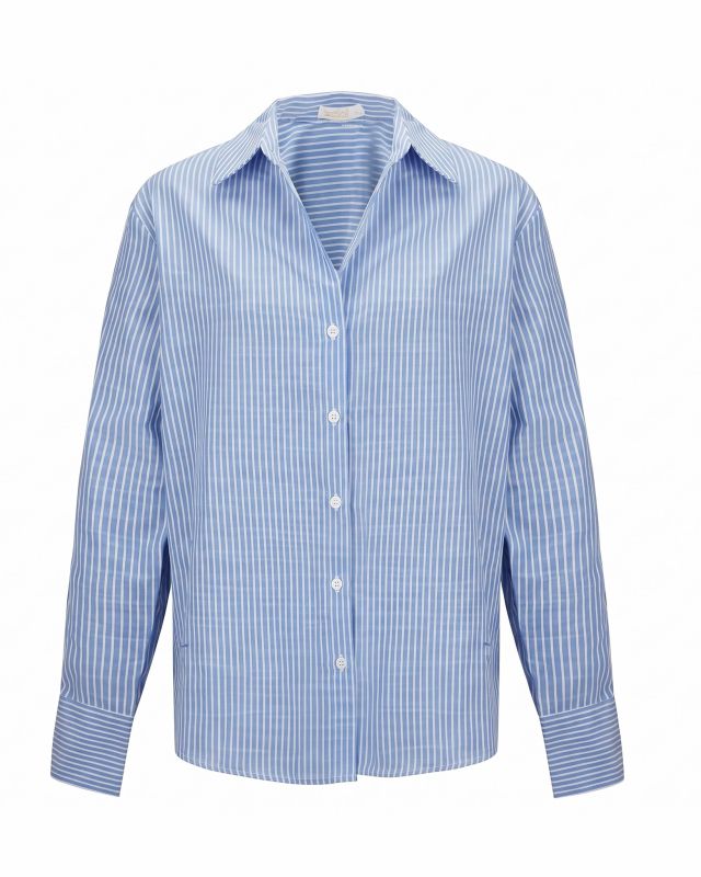 BACHATA - Camicia manica lunga celeste