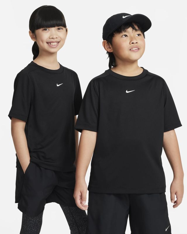 NIKE - T-SHIRT MM DF MULTI SS TOP DA BAMBINO NERO - DX5380/010