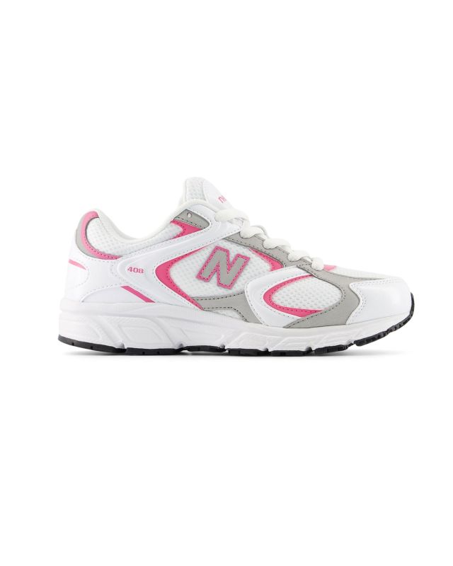 NEW BALANCE -  SNEAKERS KIDS LIFESTYLE BIANCHE CON DETTAGLI ROSA E GRIGI DAL 28 AL 35, P40826U