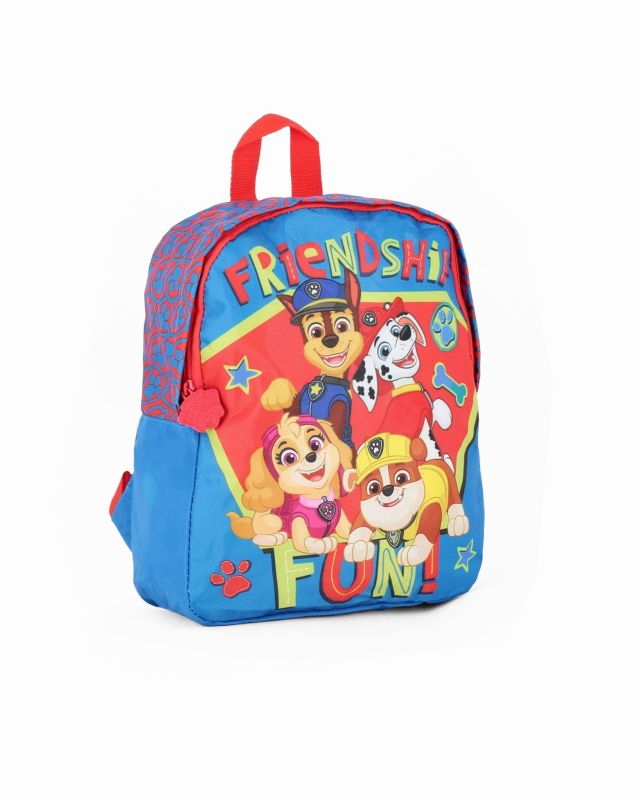 PAW PATROL - Zaino piccolo blu e rosso con stampa frontale