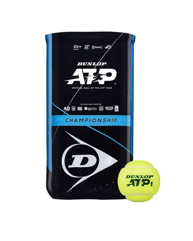 DUNLOP - Set 2 x 4 palline da tennis ATP CHAMPIONSHIP