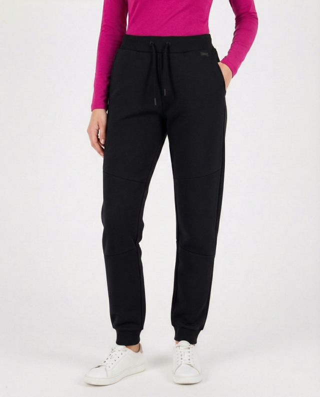 CARRERA - Pantalone in tessuto felpato nero da donna