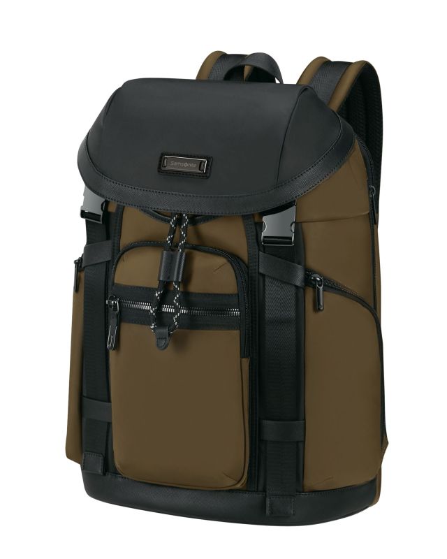SAMSONITE - Zaino fango con patta e tasca porta pc fino a 15.6''