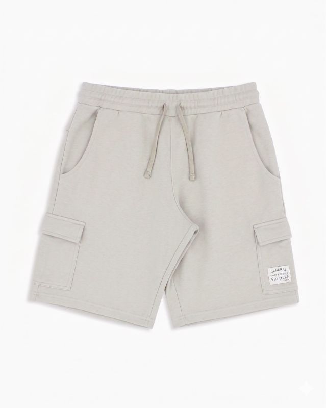 BROKER'S - Bermuda grigio in cargo piquet