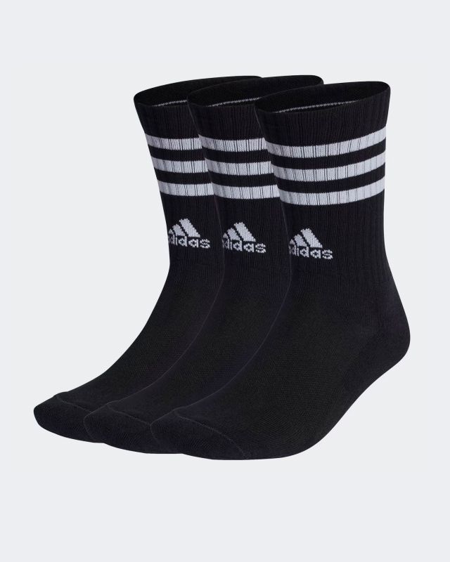 ADIDAS - 3 PAIA CALZE NERE 3 STRISCE - IC1321