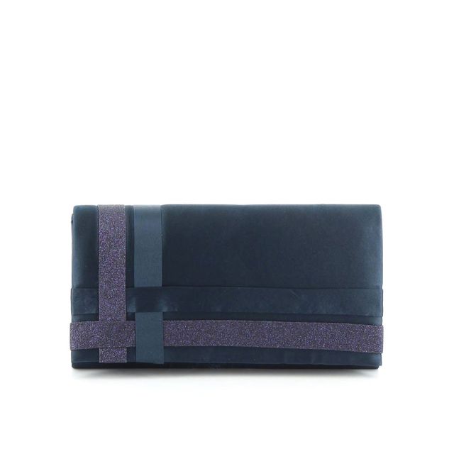 MISS GLOBO- Pochette con fascete incrociate laterali su patta